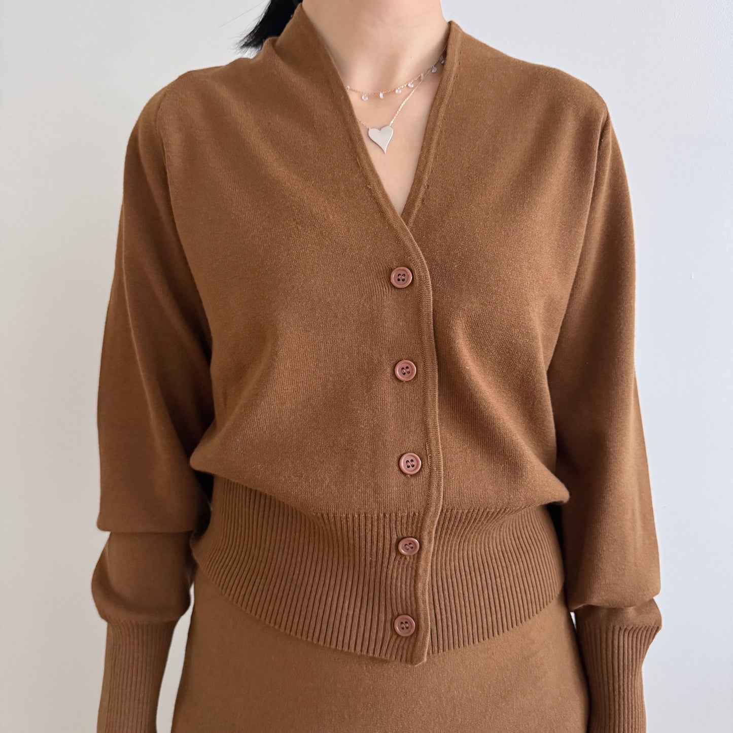 Merino wool cardigan set