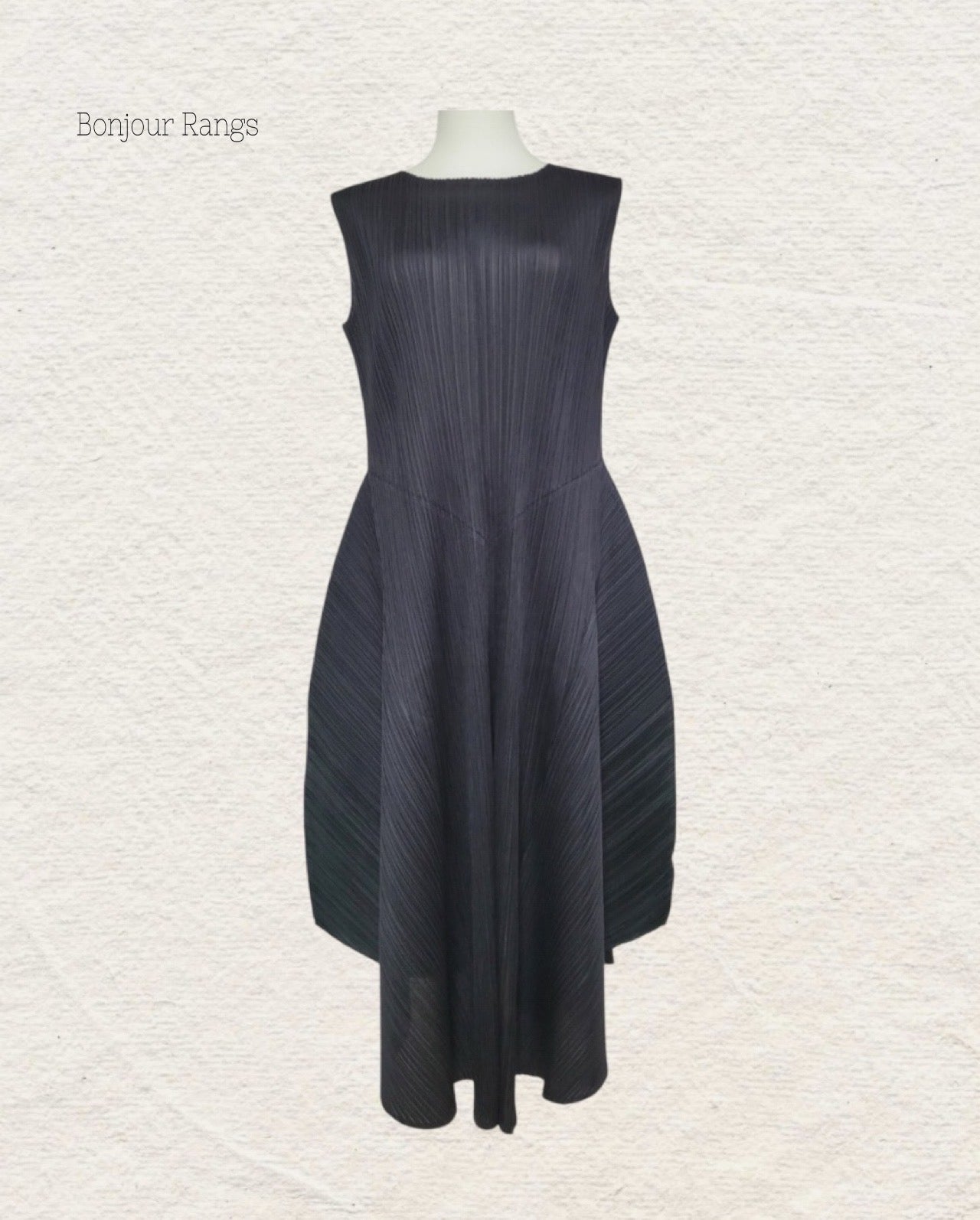 Pleats balloon dress(black, ruby)