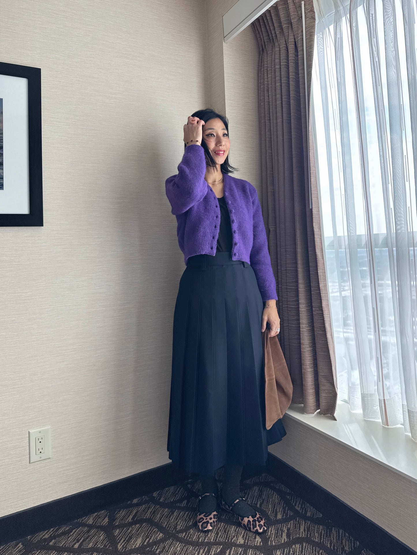 Premium Purple wool cardigan