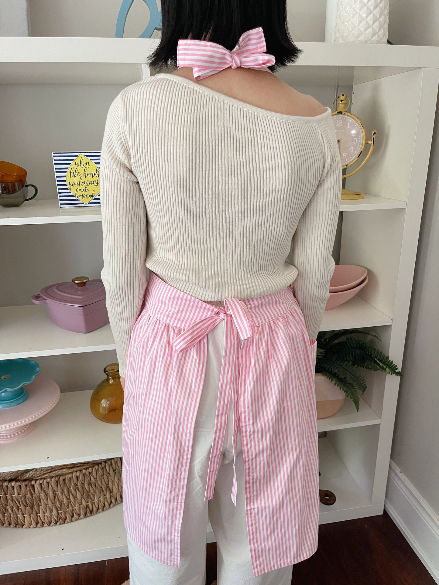 French Apron ( black, pink, blue)