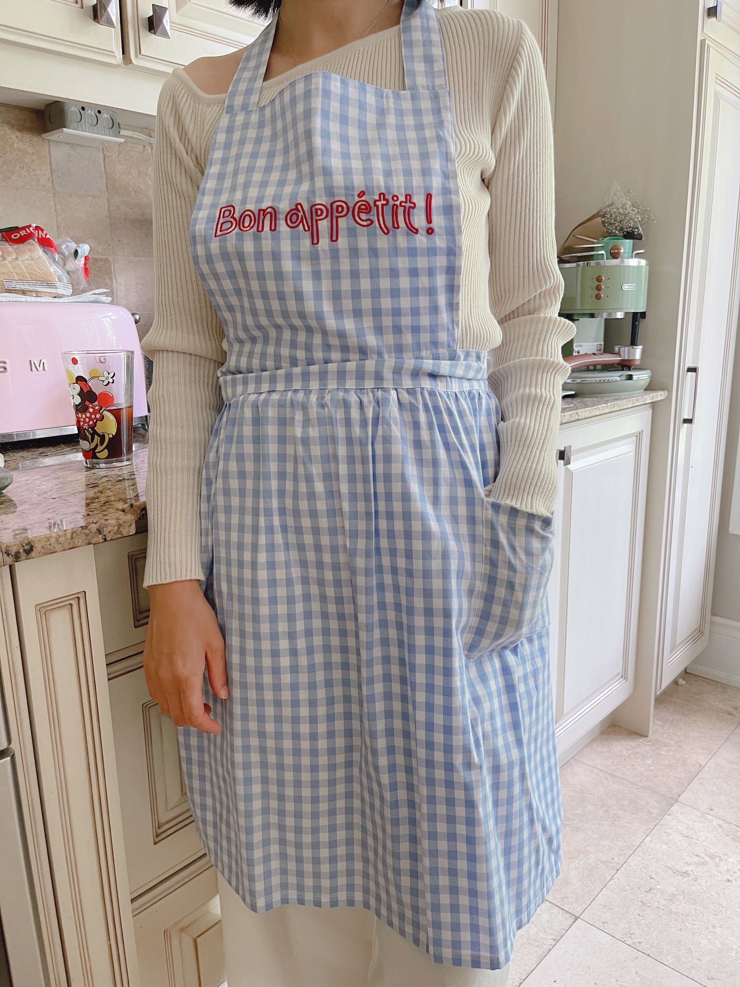 French Apron ( black, pink, blue)