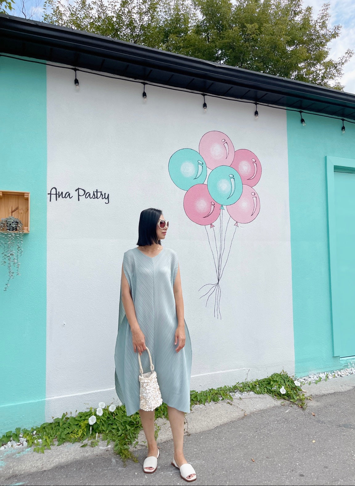 solid dress (black, pastel blue ,pink)