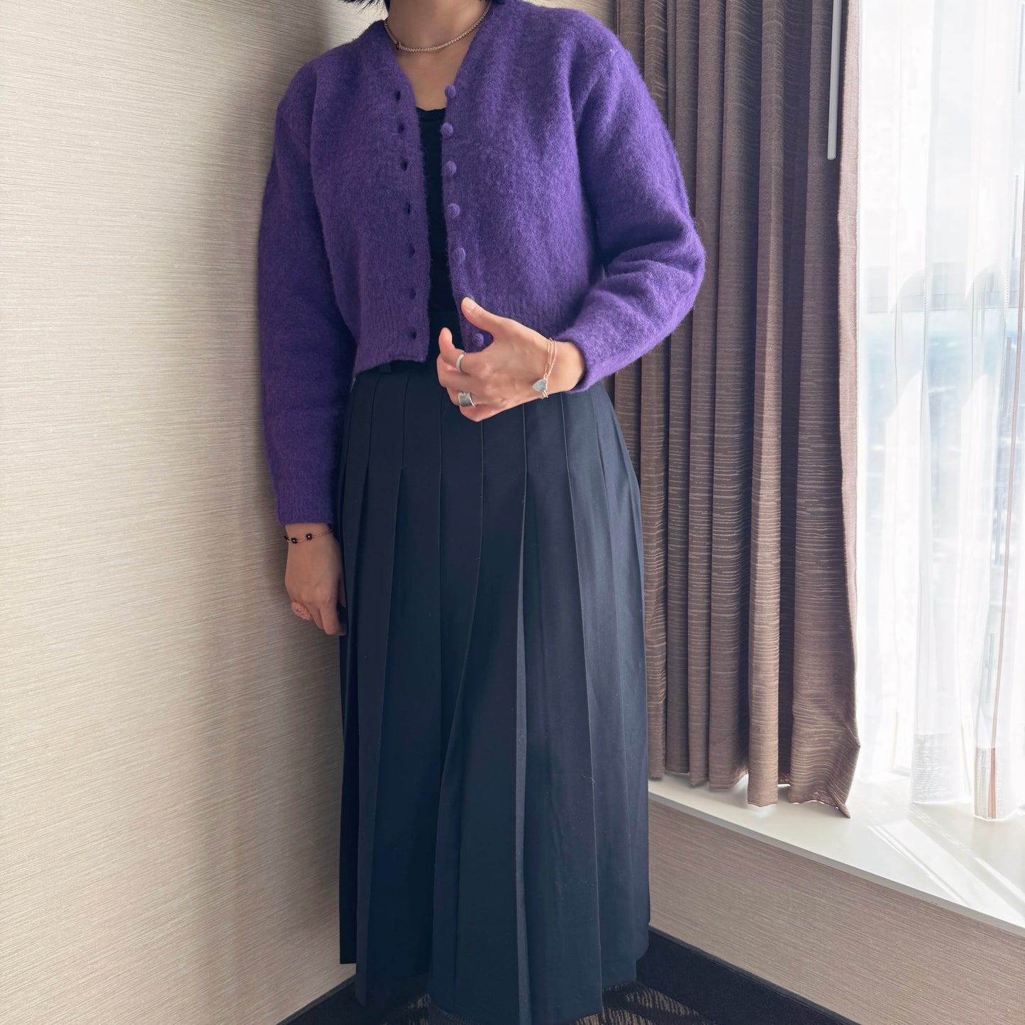 Premium Purple wool cardigan