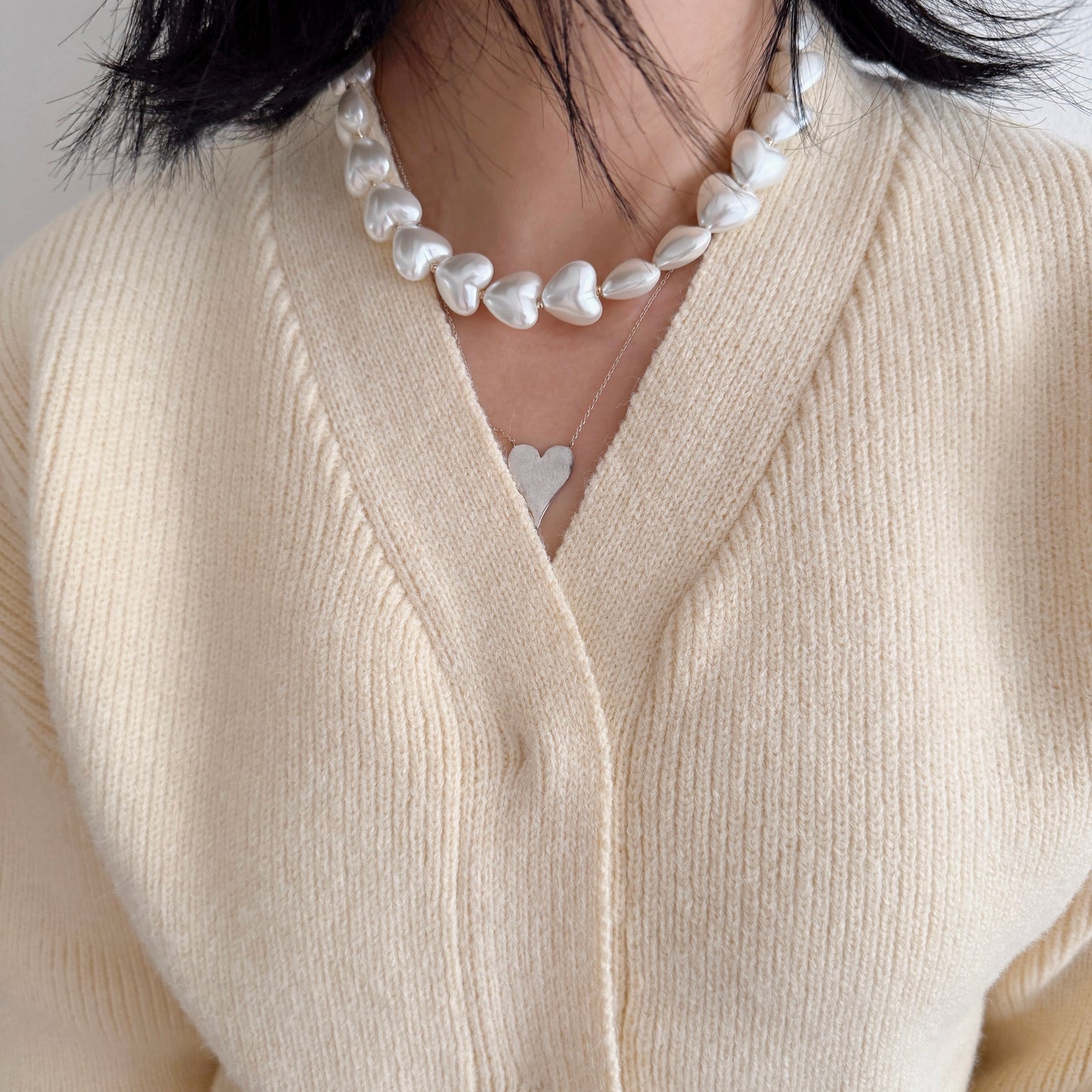Heart Pearl choker