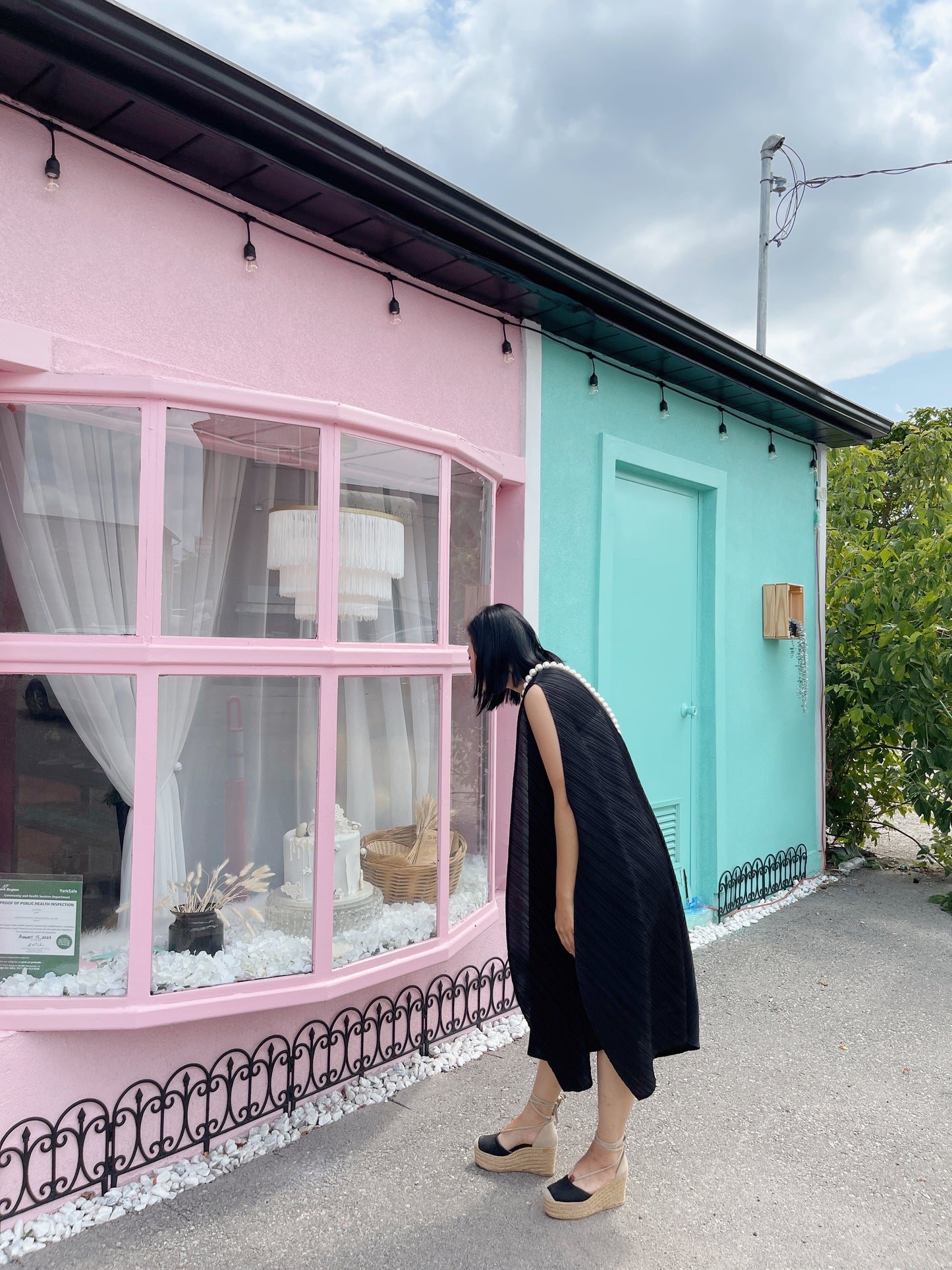solid dress (black, pastel blue ,pink)