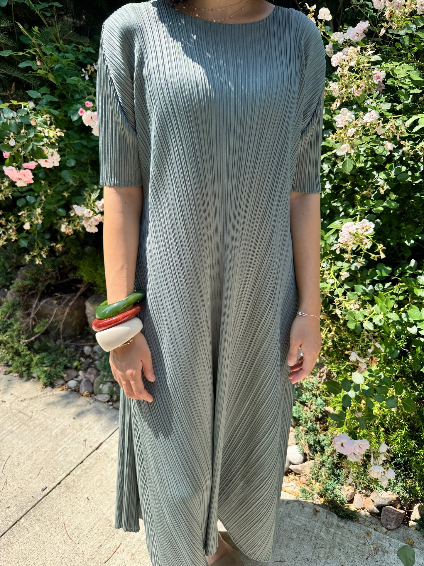 Pleats A-line Dress