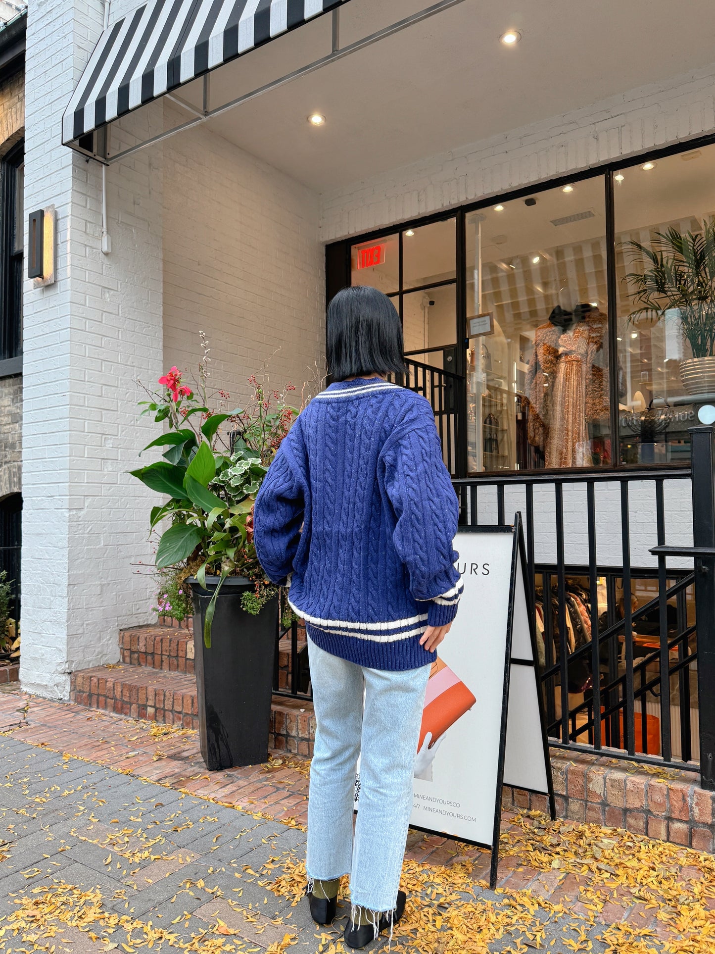 Noel cable knit (blue,red)