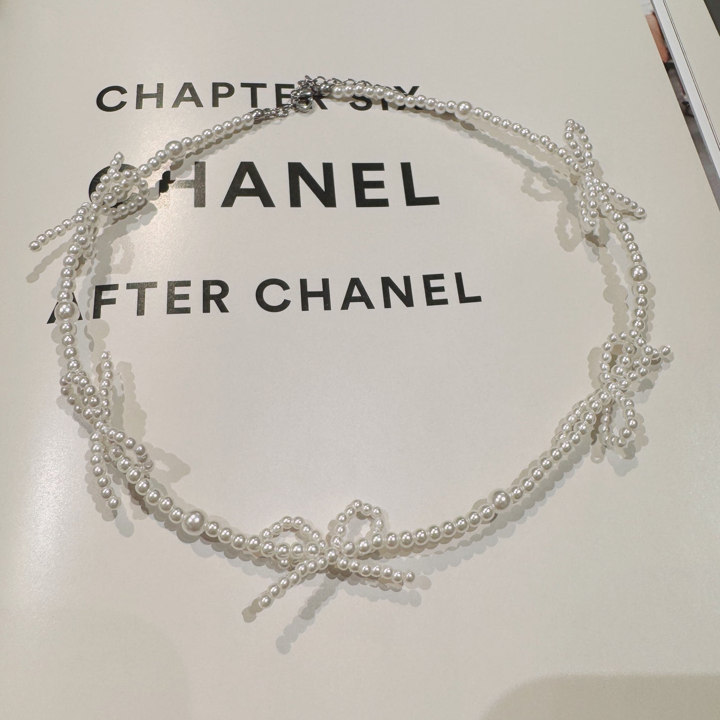 Choker Pearl bow Necklace