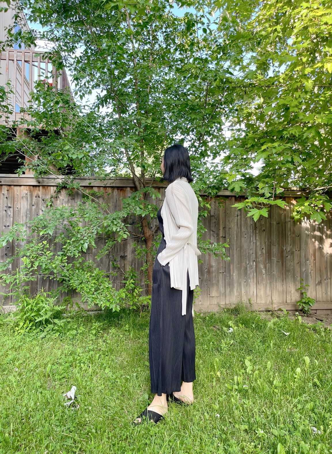 Button wrap pants (mustard, blue, ivory, black)