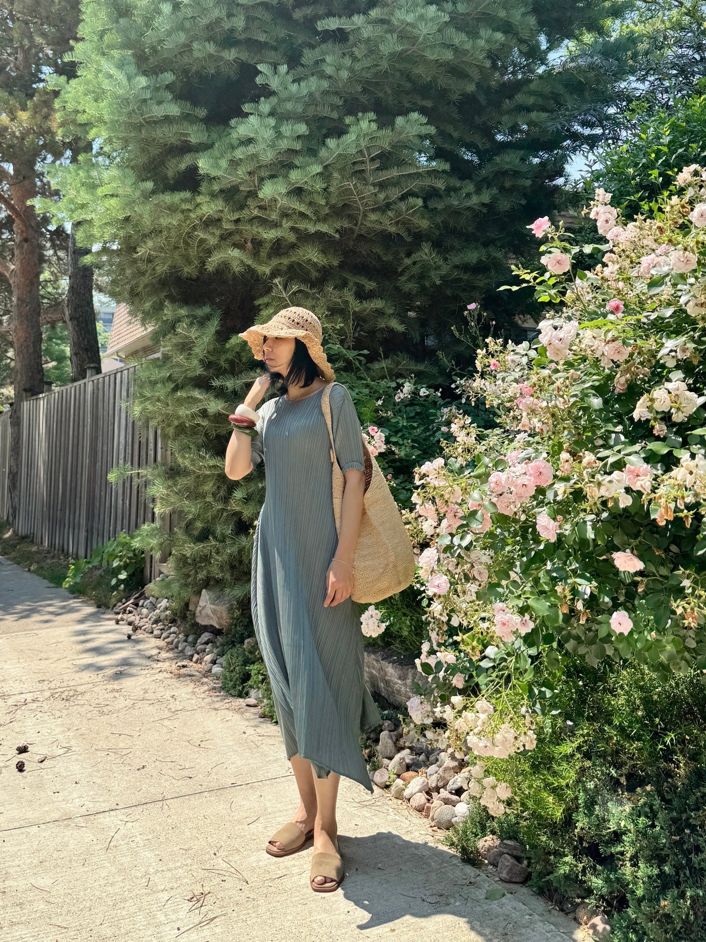 Raffia shoulder bag