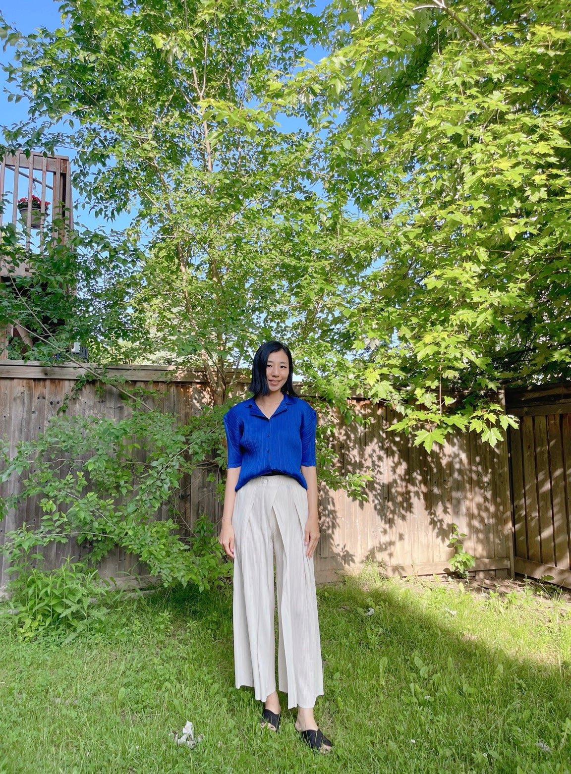 Button wrap pants (mustard, blue, ivory, black)