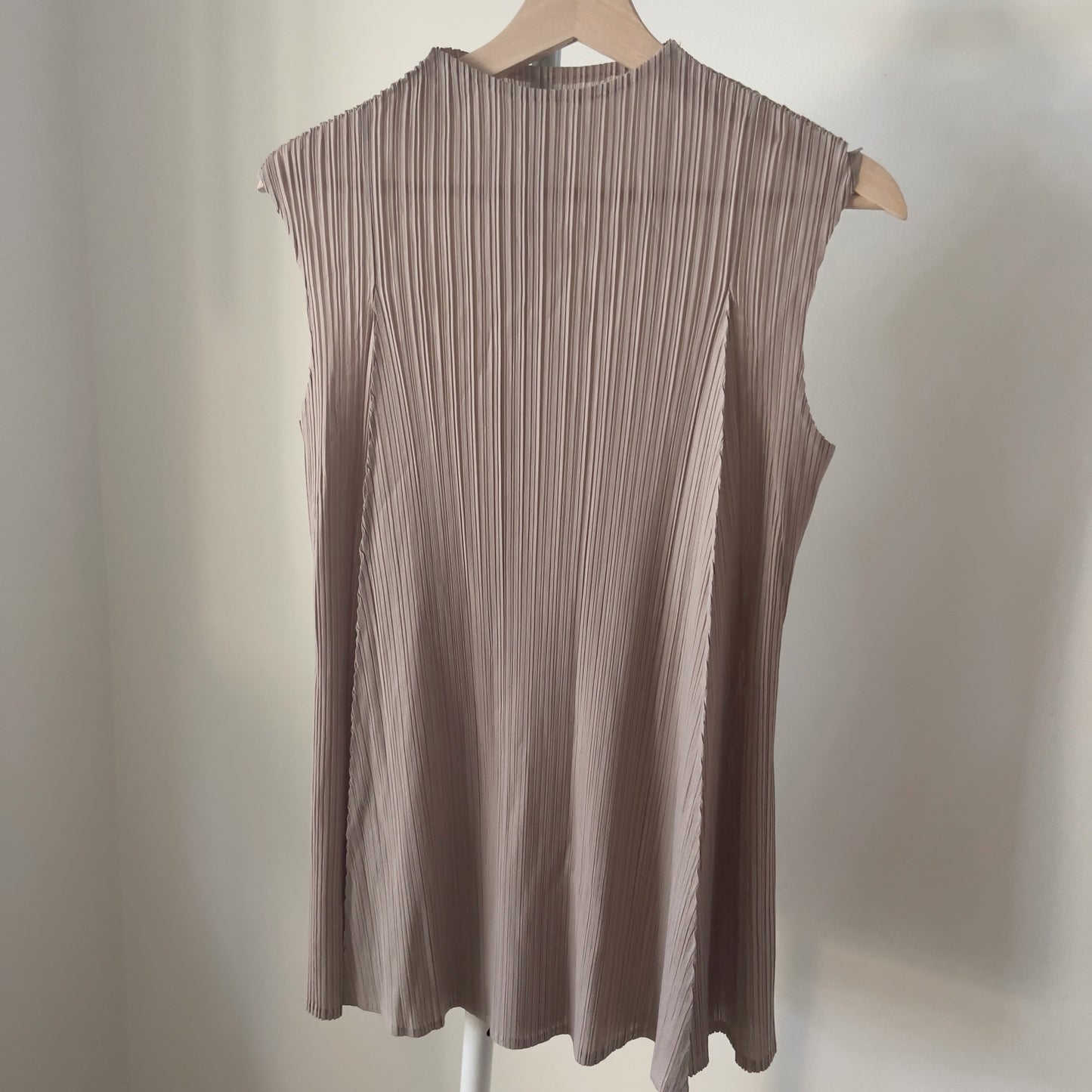 Pleats A line long top (ivory,black,mocha)