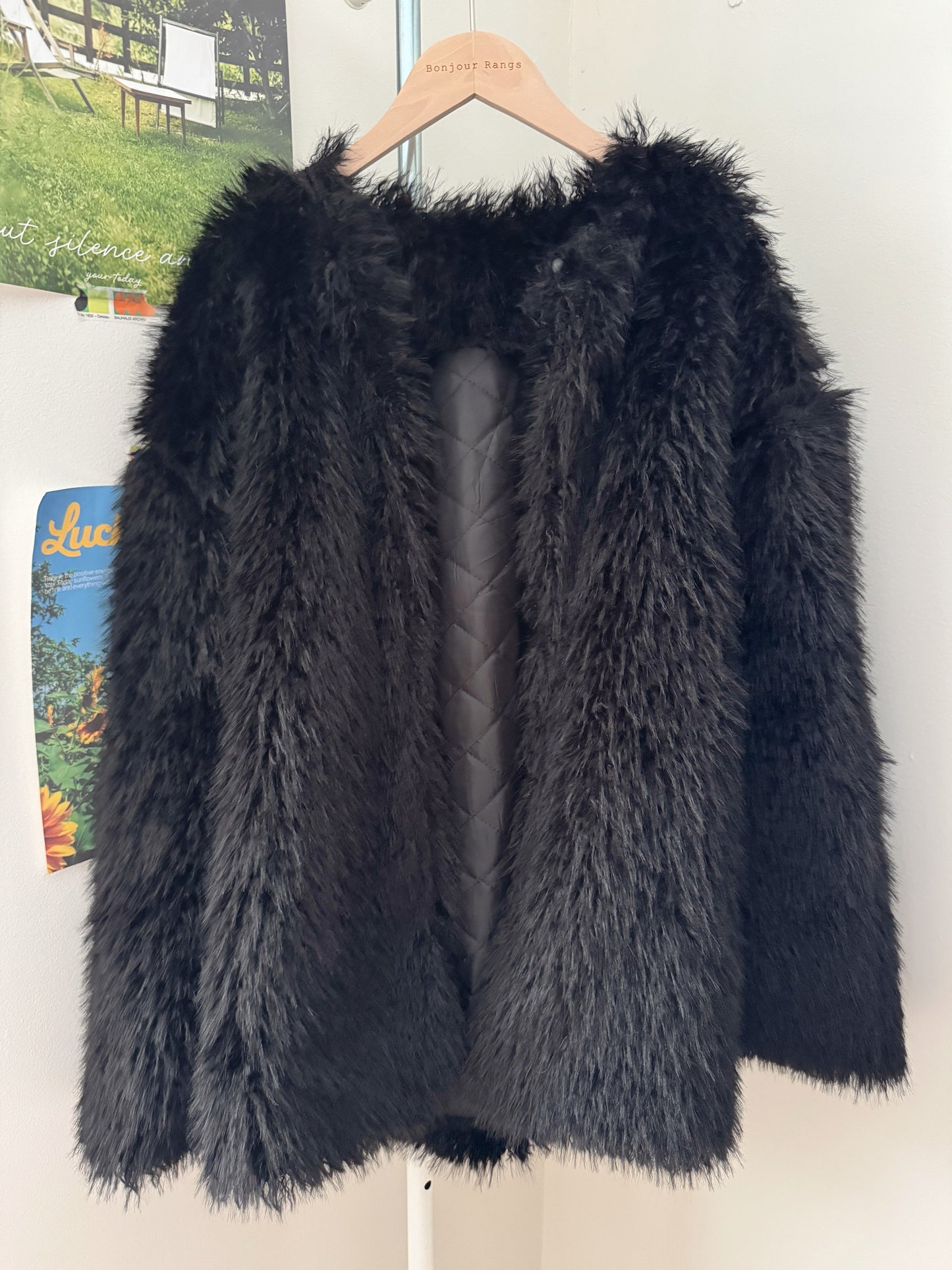 Mimi eco Fur Jacket (ivory, black)