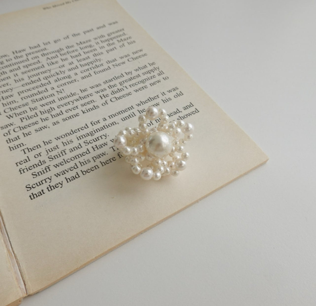 pearl ring (flower, ribbon,heart)
