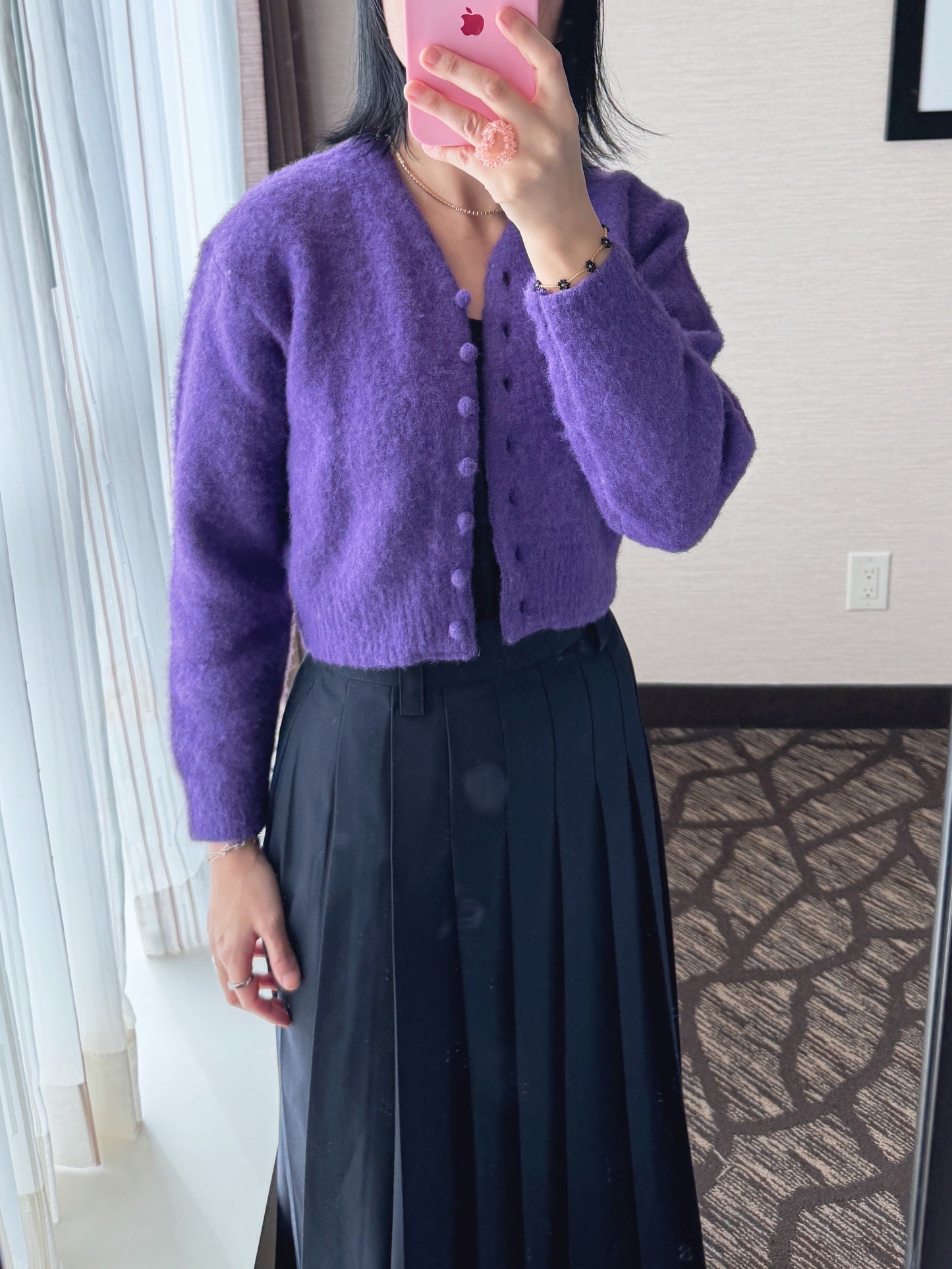 Premium Purple wool cardigan