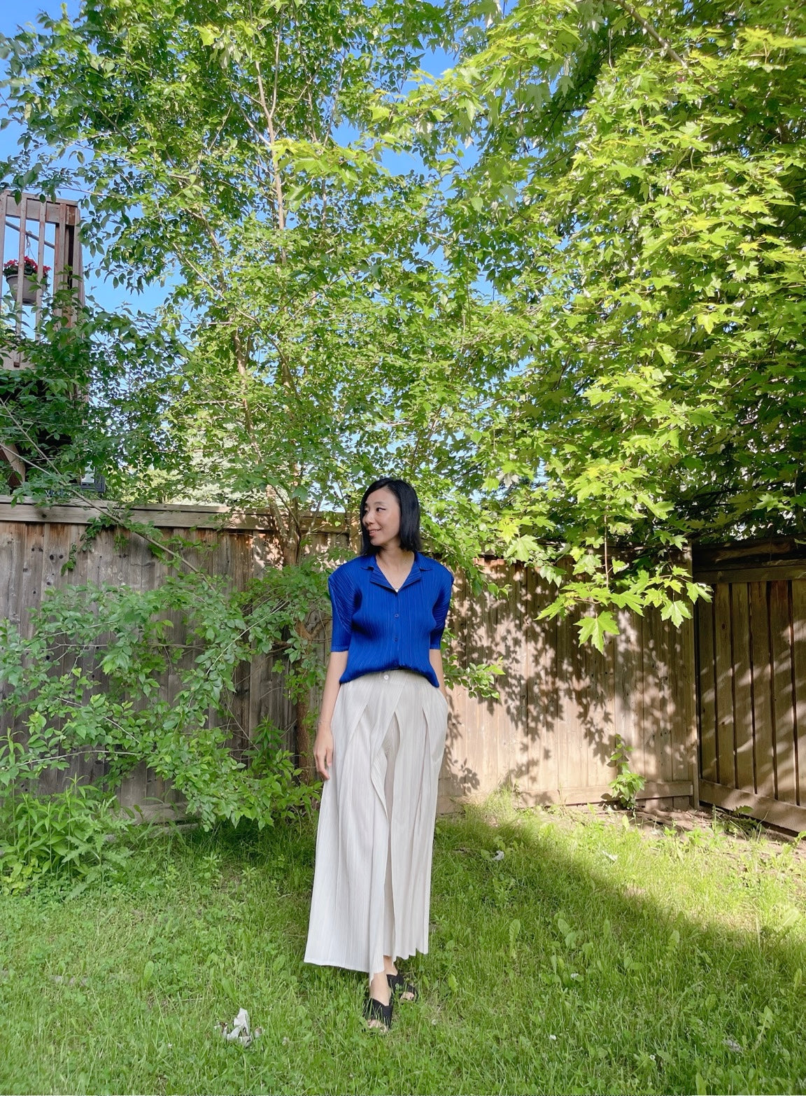 Button wrap pants (mustard, blue, ivory, black)