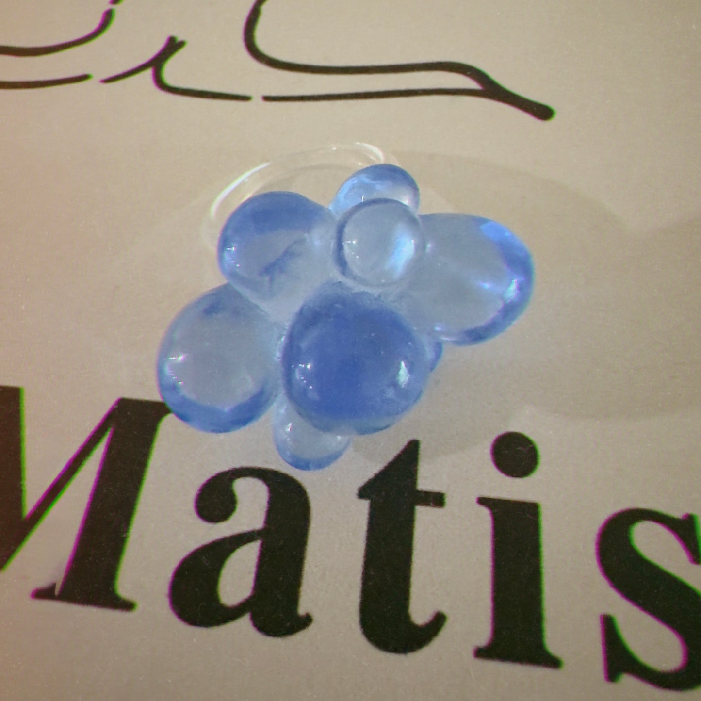Flower acrylic ring(blue, Green, White)