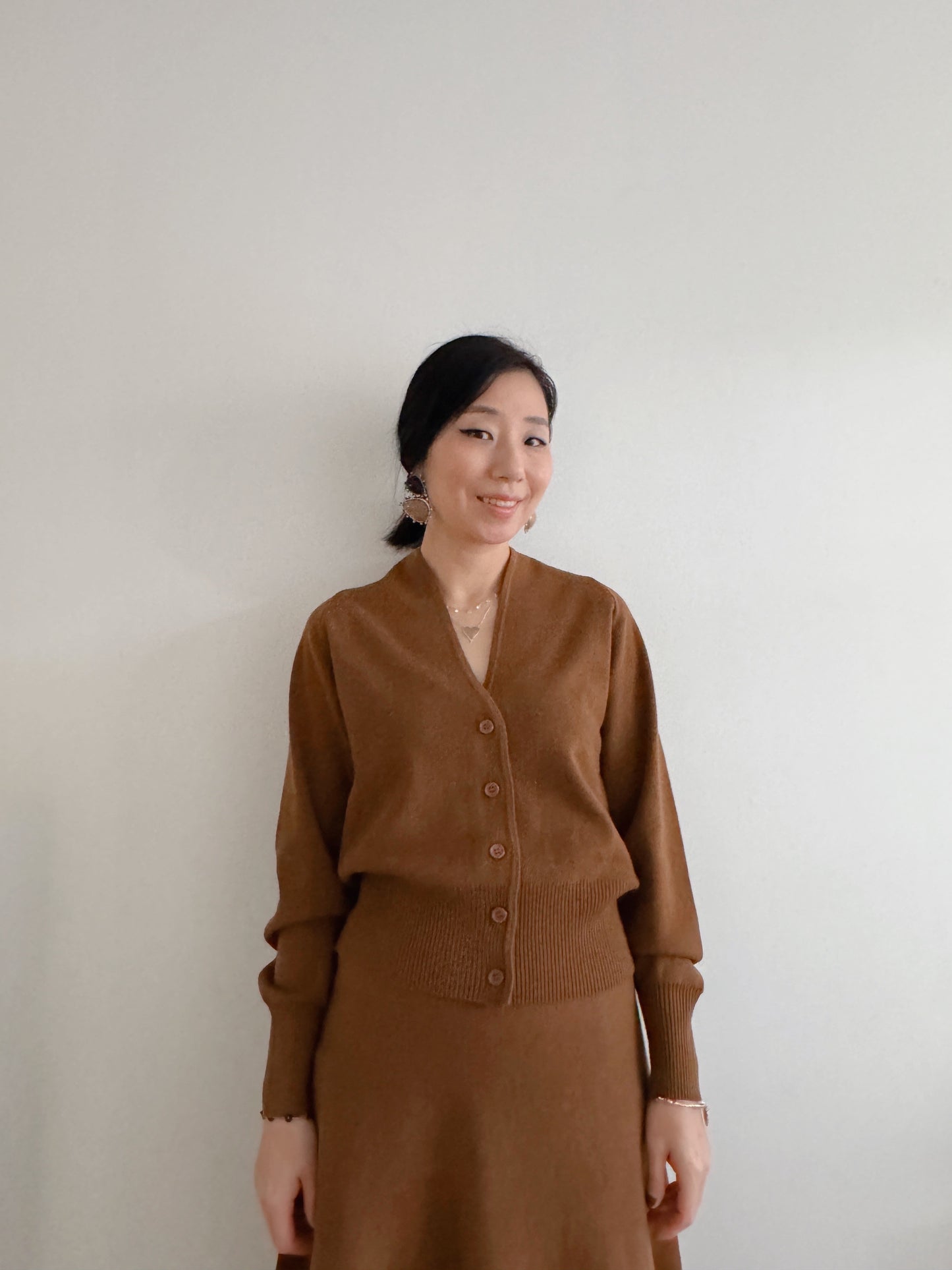 Merino wool cardigan set