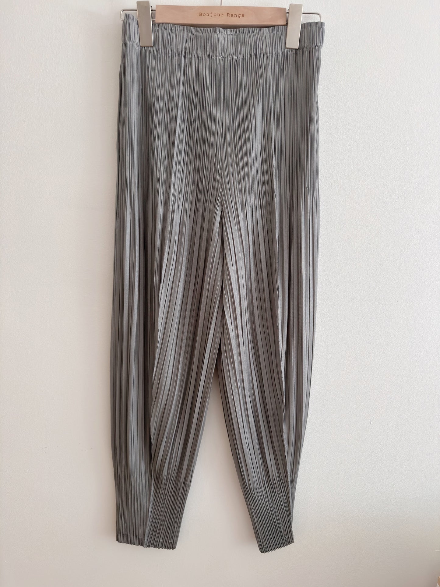 SS)Pleated baggy pants (gray,black)
