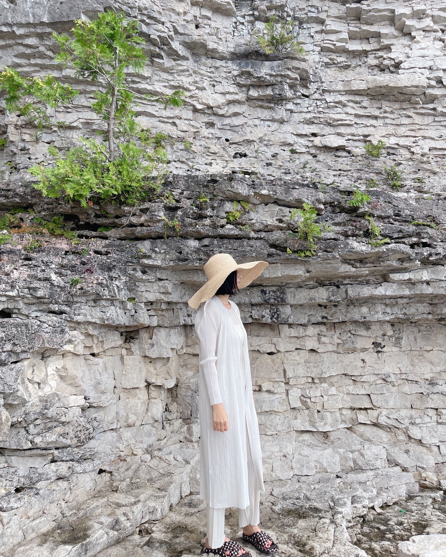 long sleeved cardigan (ivory, black)