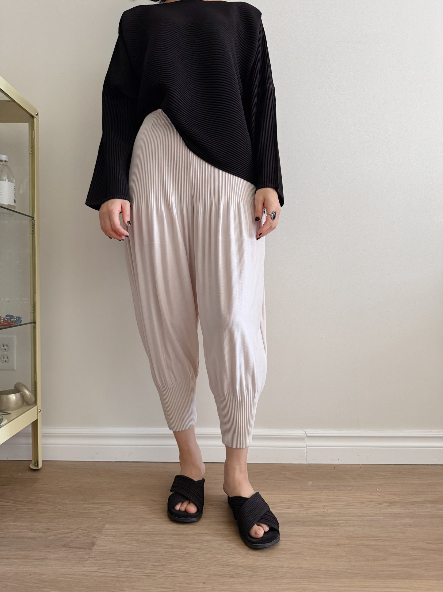 Pleats baggy pants ( black, pink, ivory, orange, mocha)