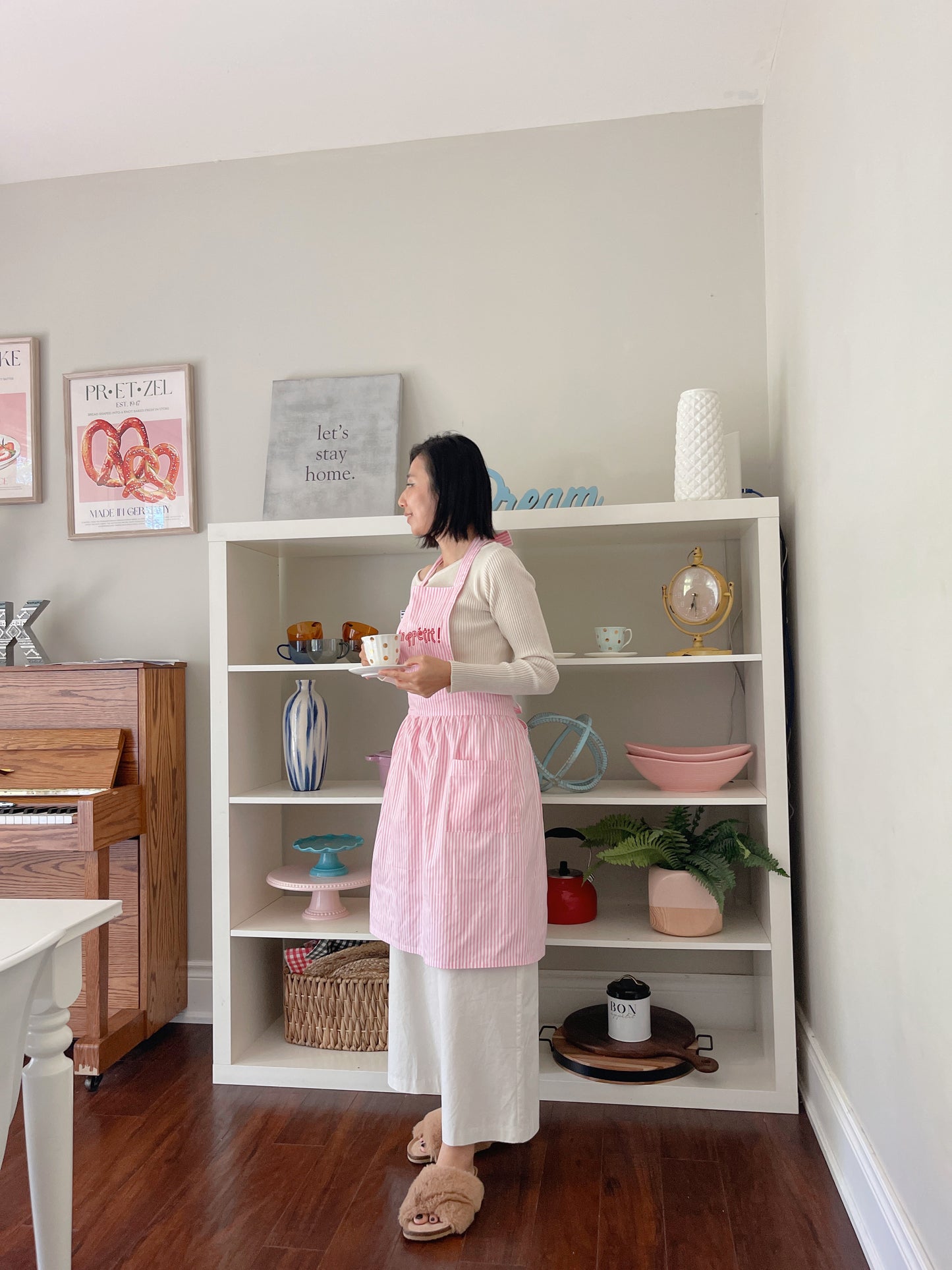 French Apron ( black, pink, blue)