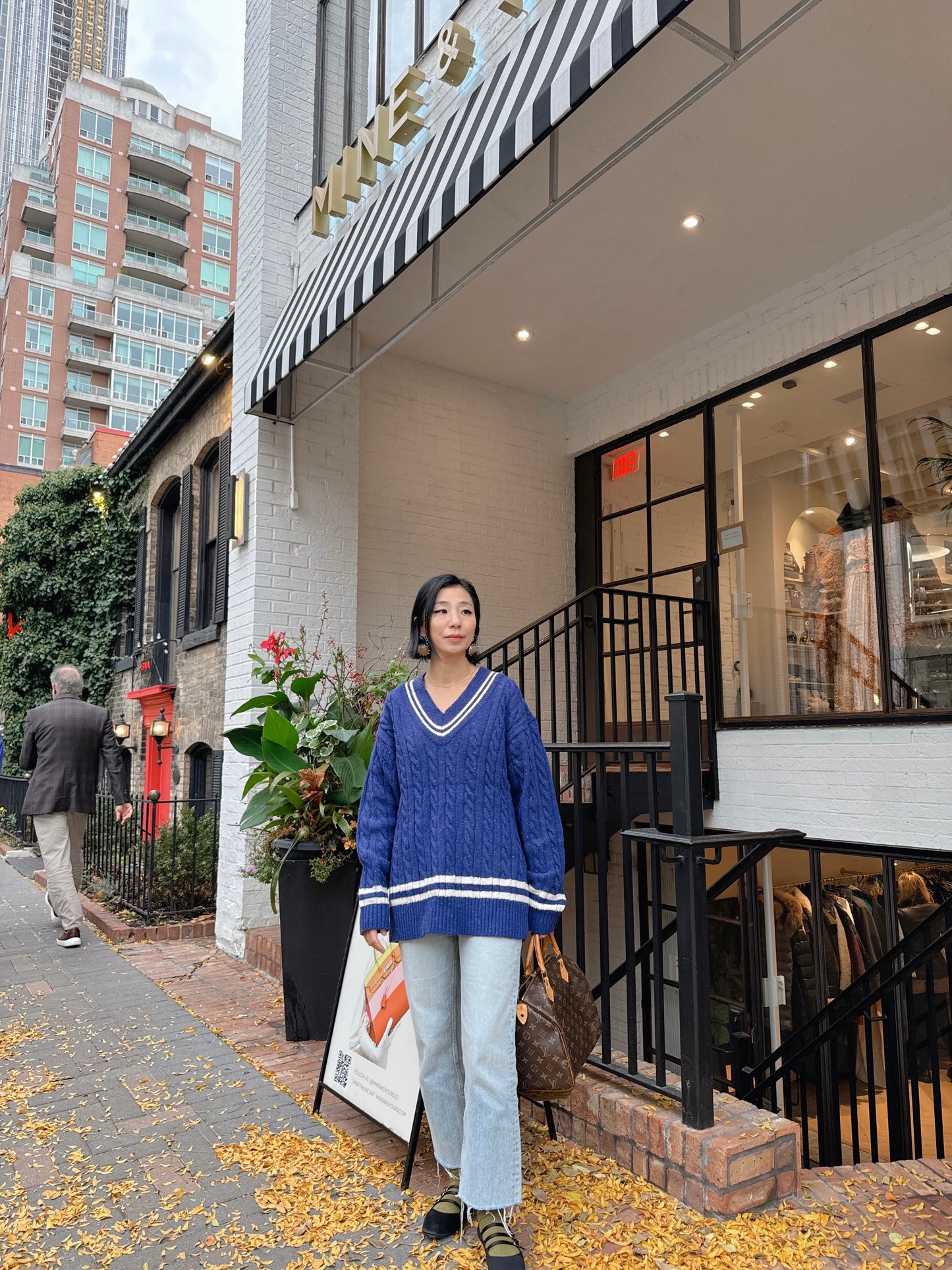 Noel cable knit (blue,red)