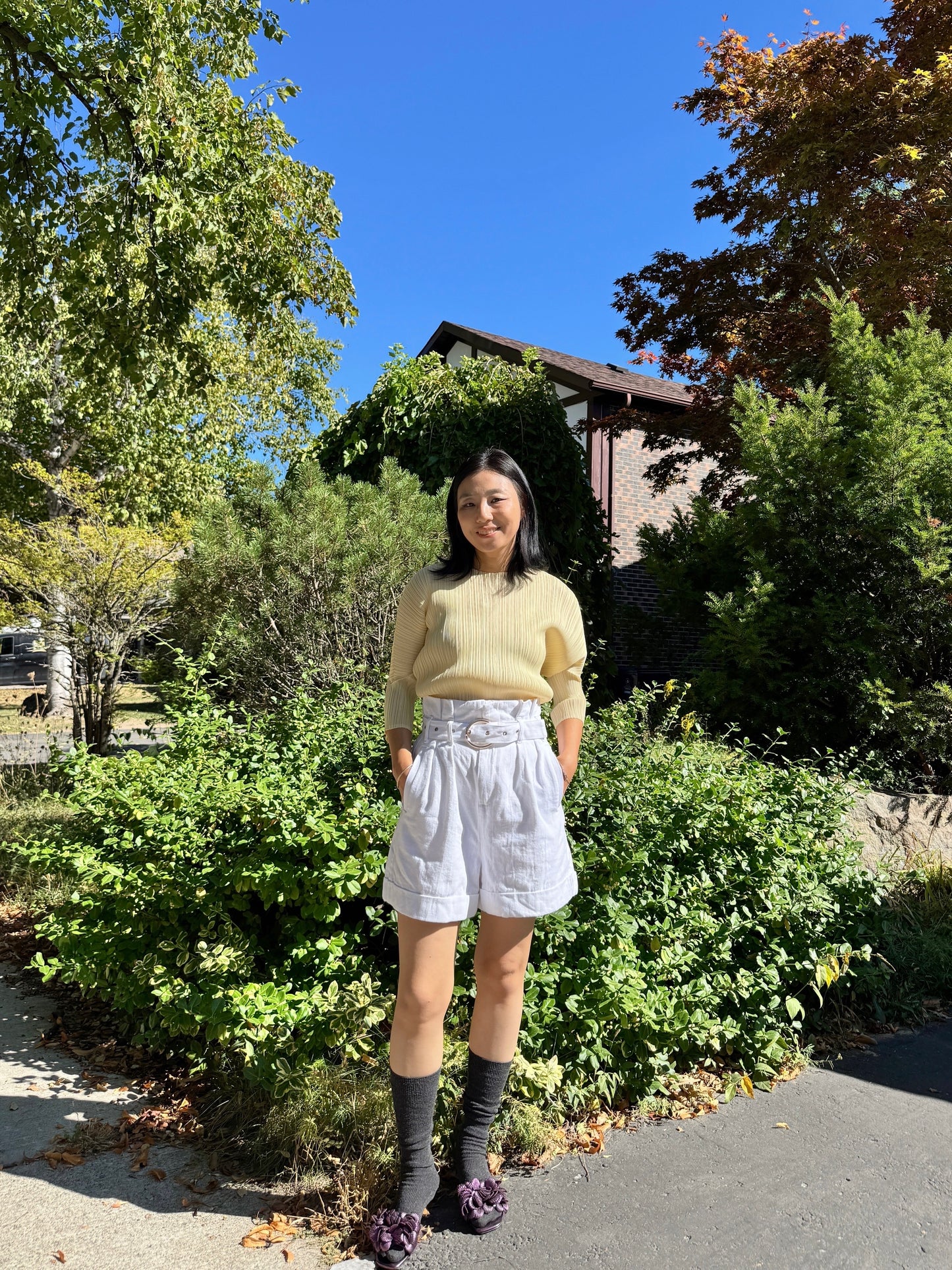 ballon sleeve top(orange, lemon, black)