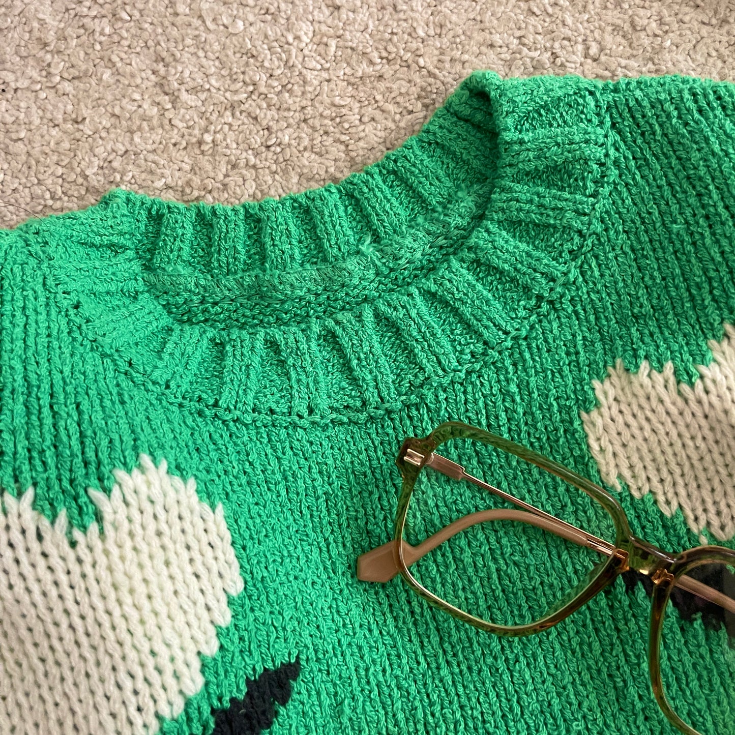 Tulip Knit (black, green)