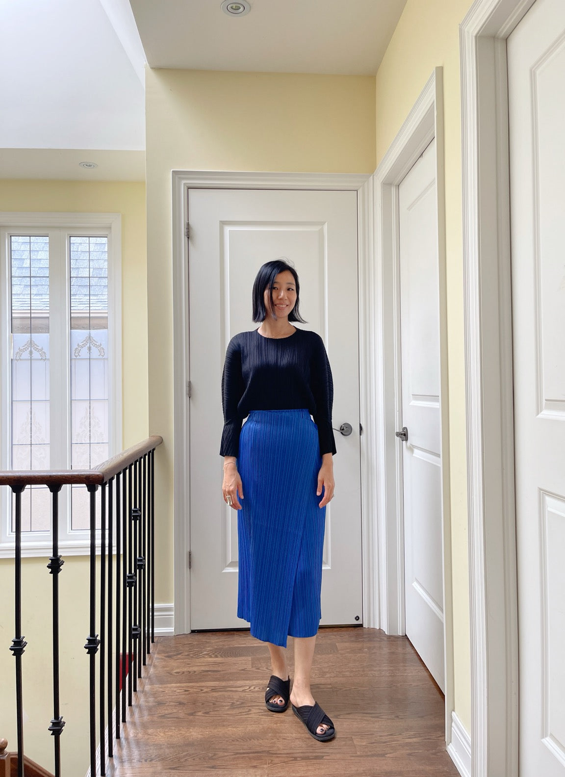 <SPECIAL> Button wrap skirt (green, blue, ivory)
