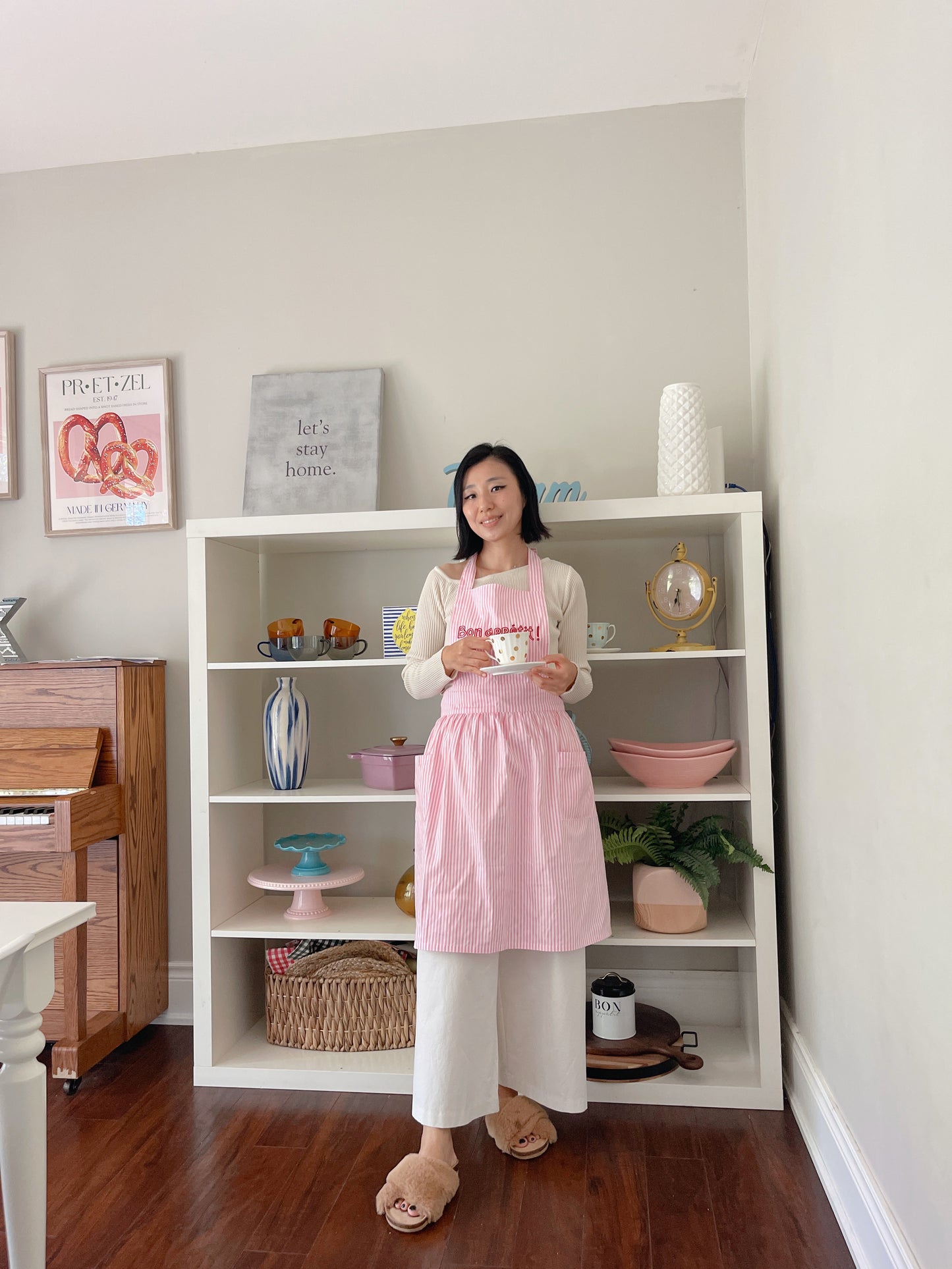 French Apron ( black, pink, blue)