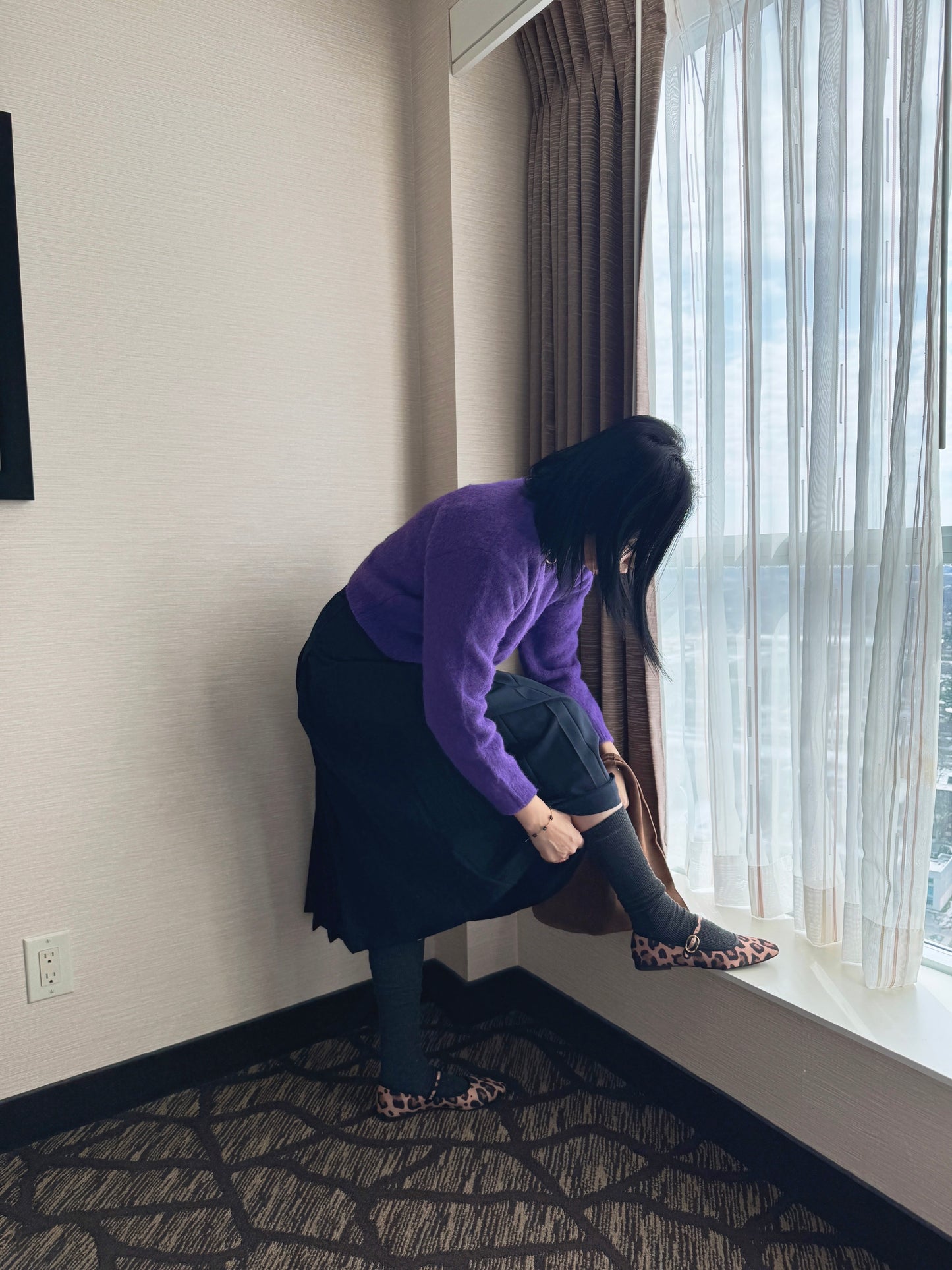 Premium Purple wool cardigan