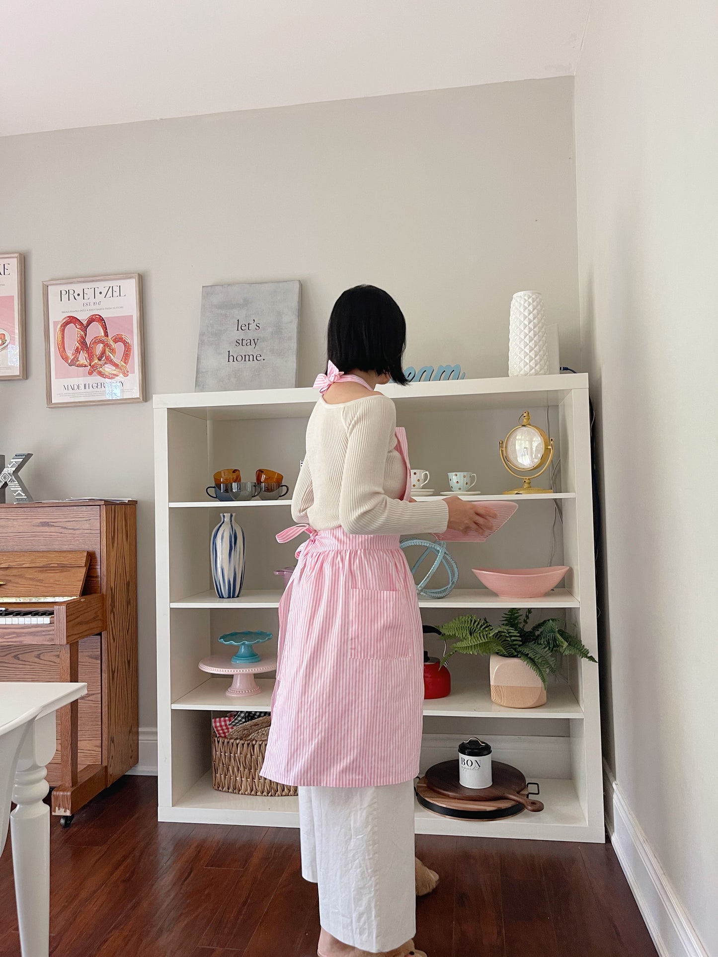 French Apron ( black, pink, blue)