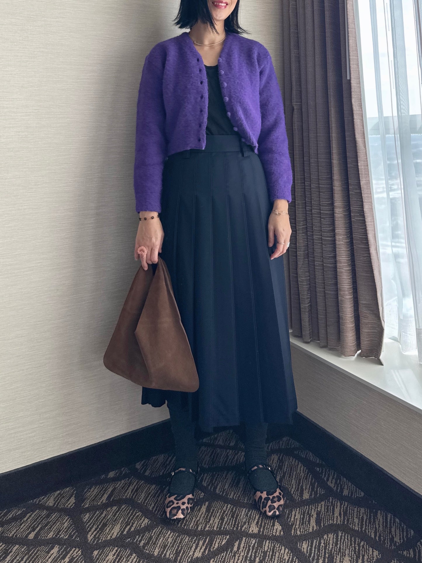 Premium Purple wool cardigan