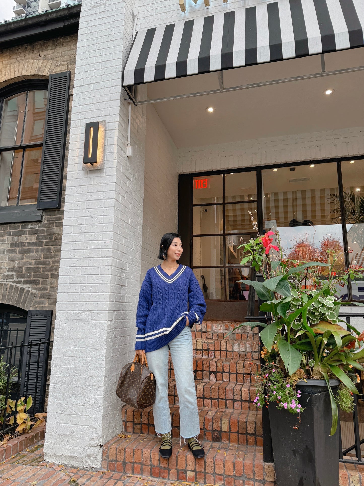 Noel cable knit (blue,red)
