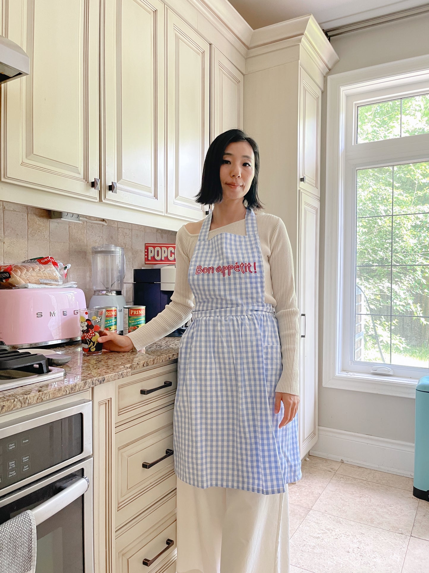 French Apron ( black, pink, blue)