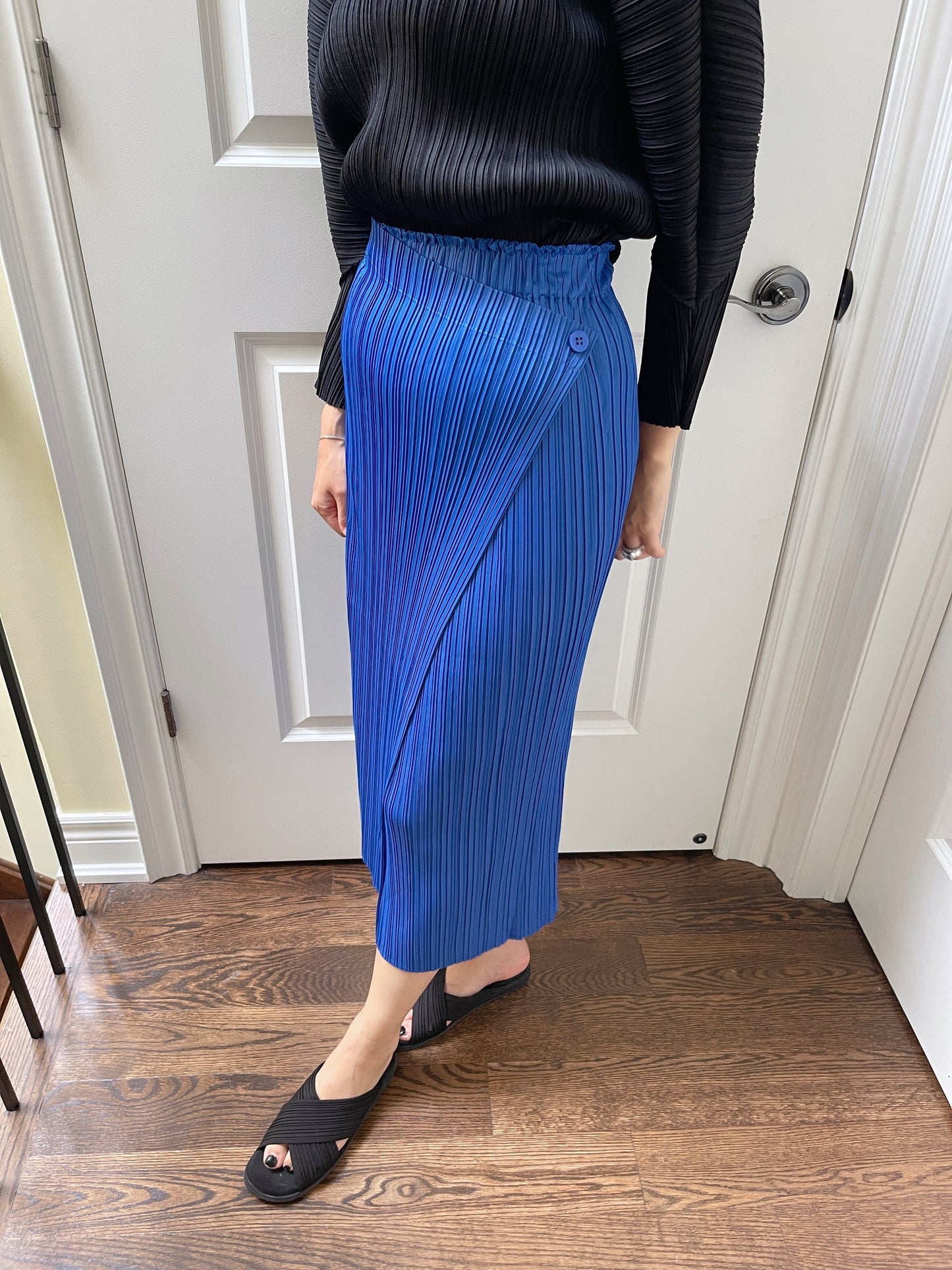 <SPECIAL> Button wrap skirt (green, blue, ivory)