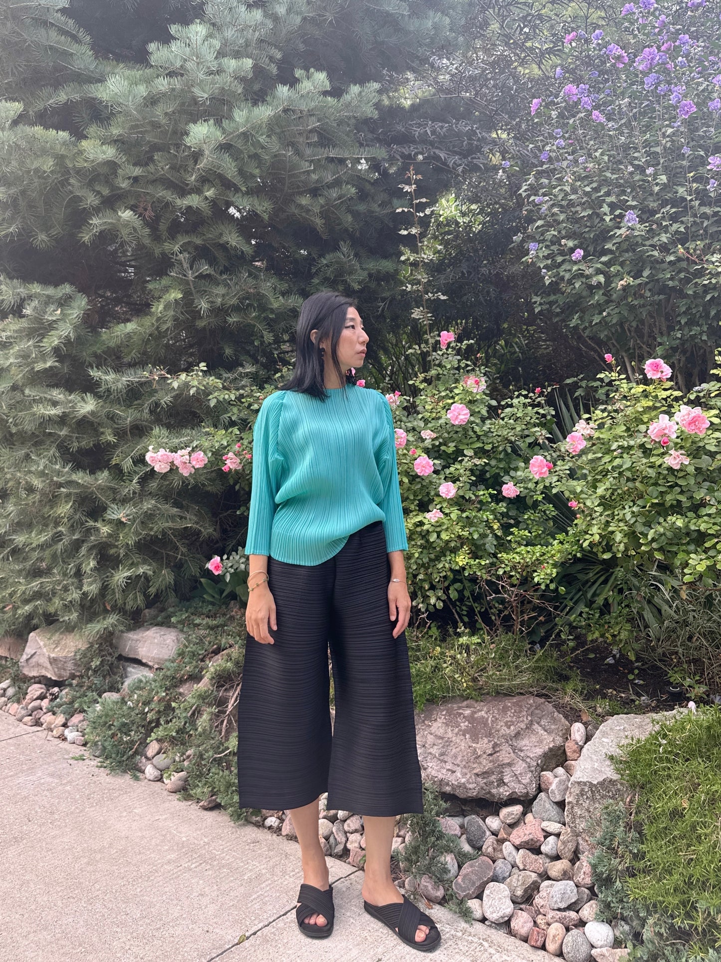 Pleated Dolman Top(camel, mint)
