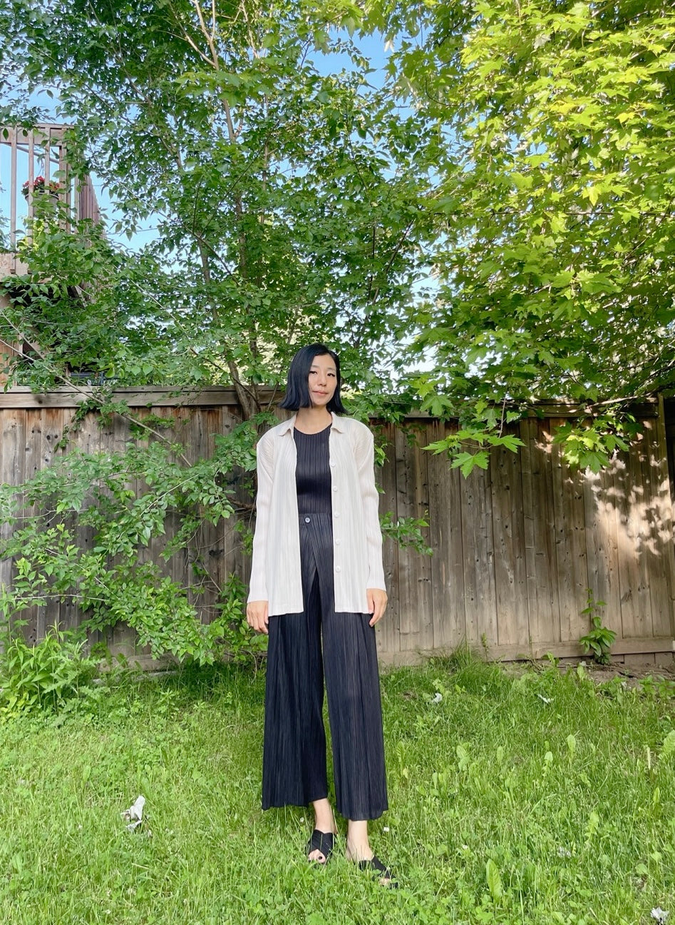 Button wrap pants (mustard, blue, ivory, black)