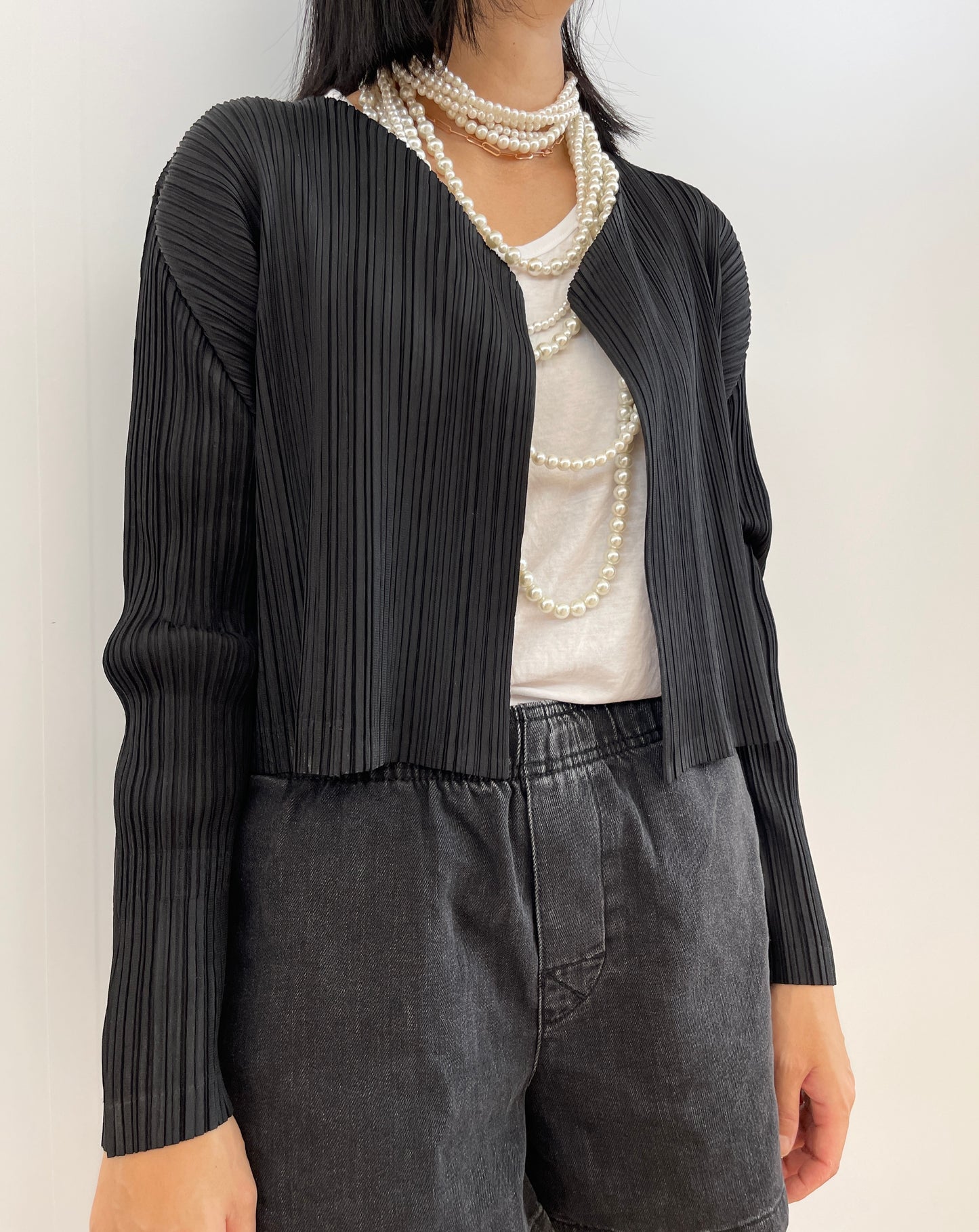mini cardigan (black, ivory, brown)