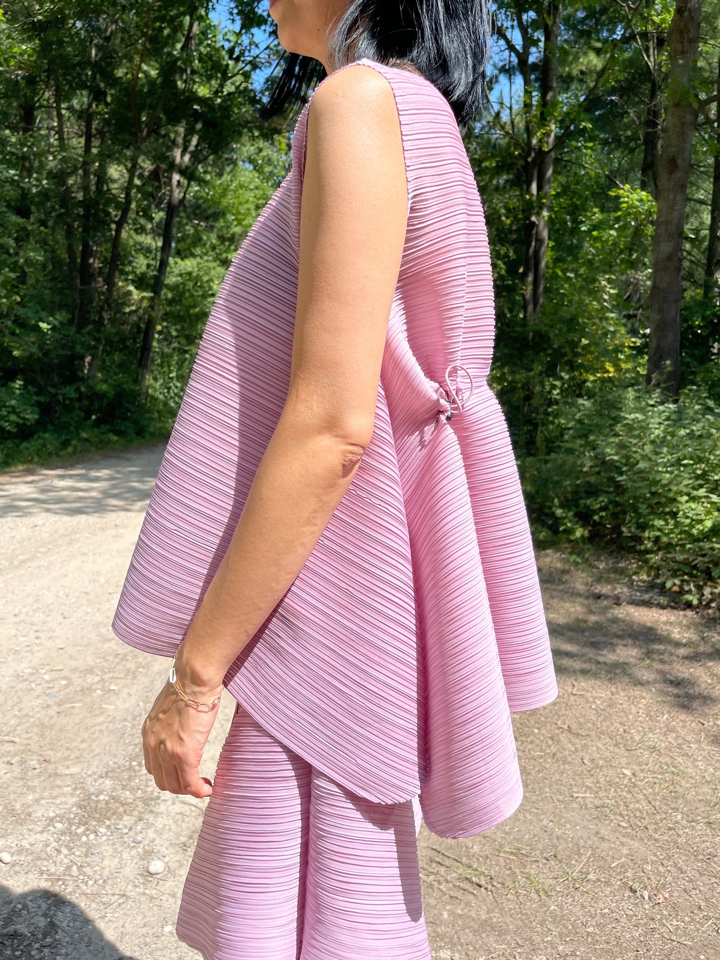 Pleats back string sleeveless (royal blue, lavender, ivory, lemon)
