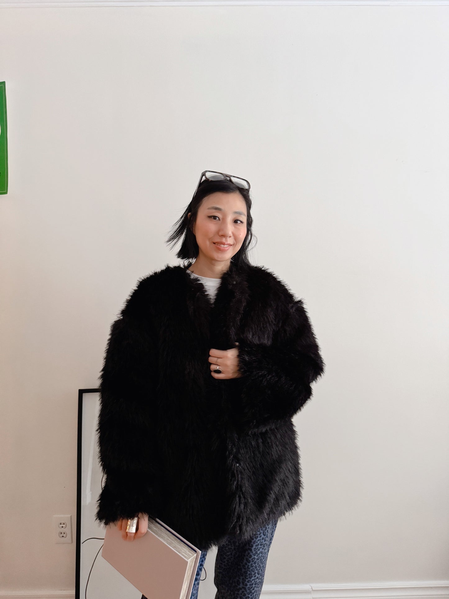 Mimi eco Fur Jacket (ivory, black)