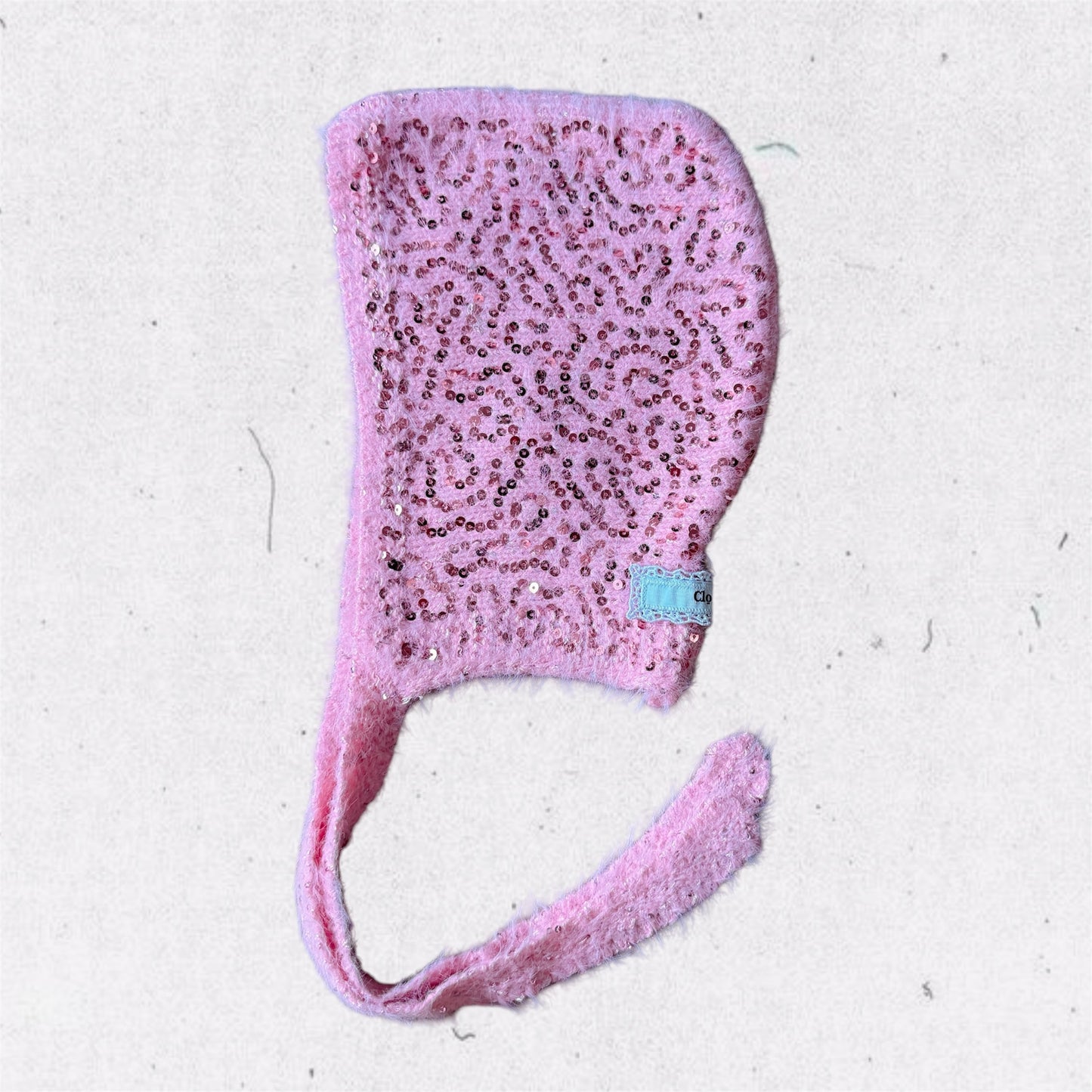 sequin balaclava( ivory, pink, gray, black)