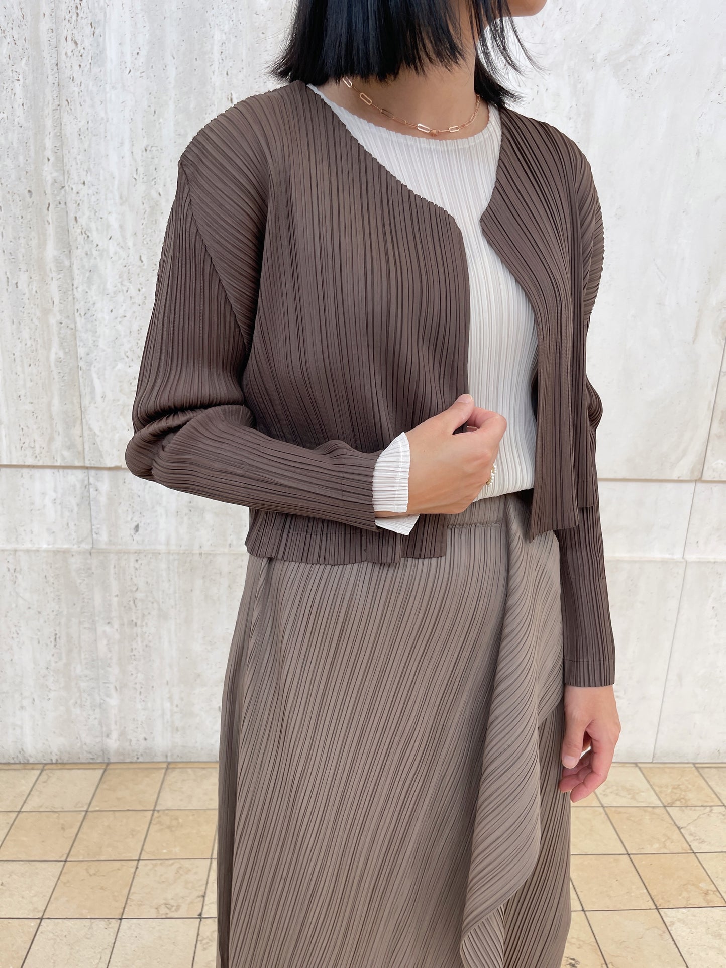 mini cardigan (black, ivory, brown)