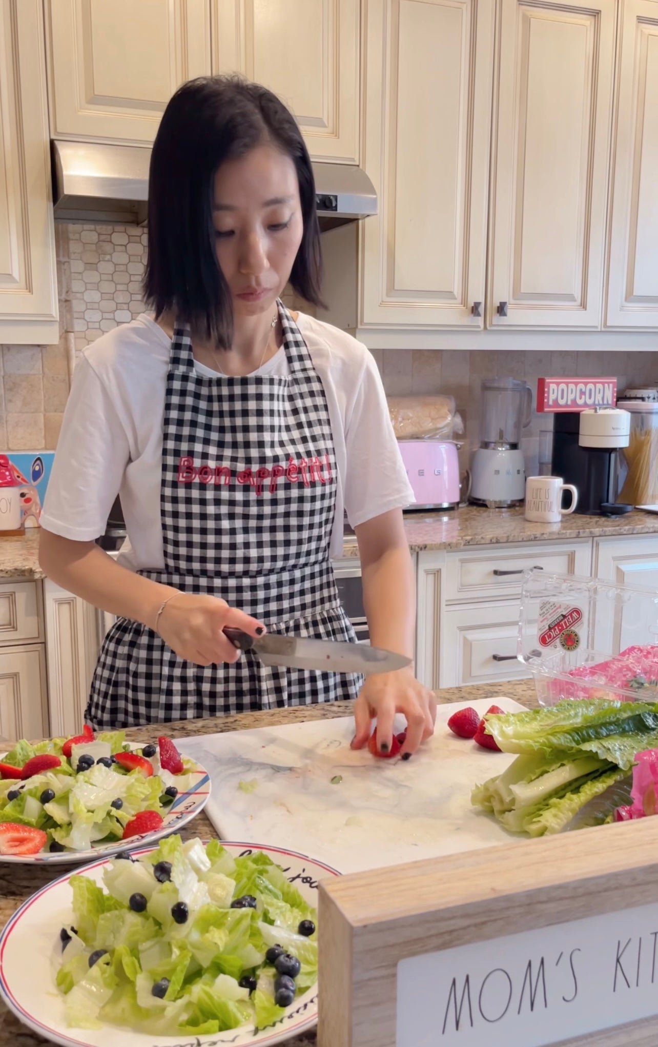 French Apron ( black, pink, blue)
