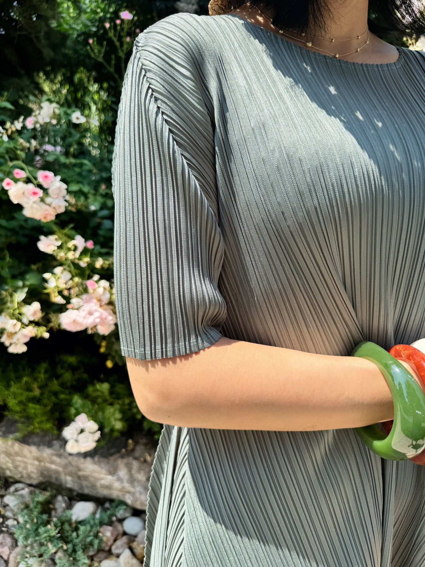 Pleats A-line Dress