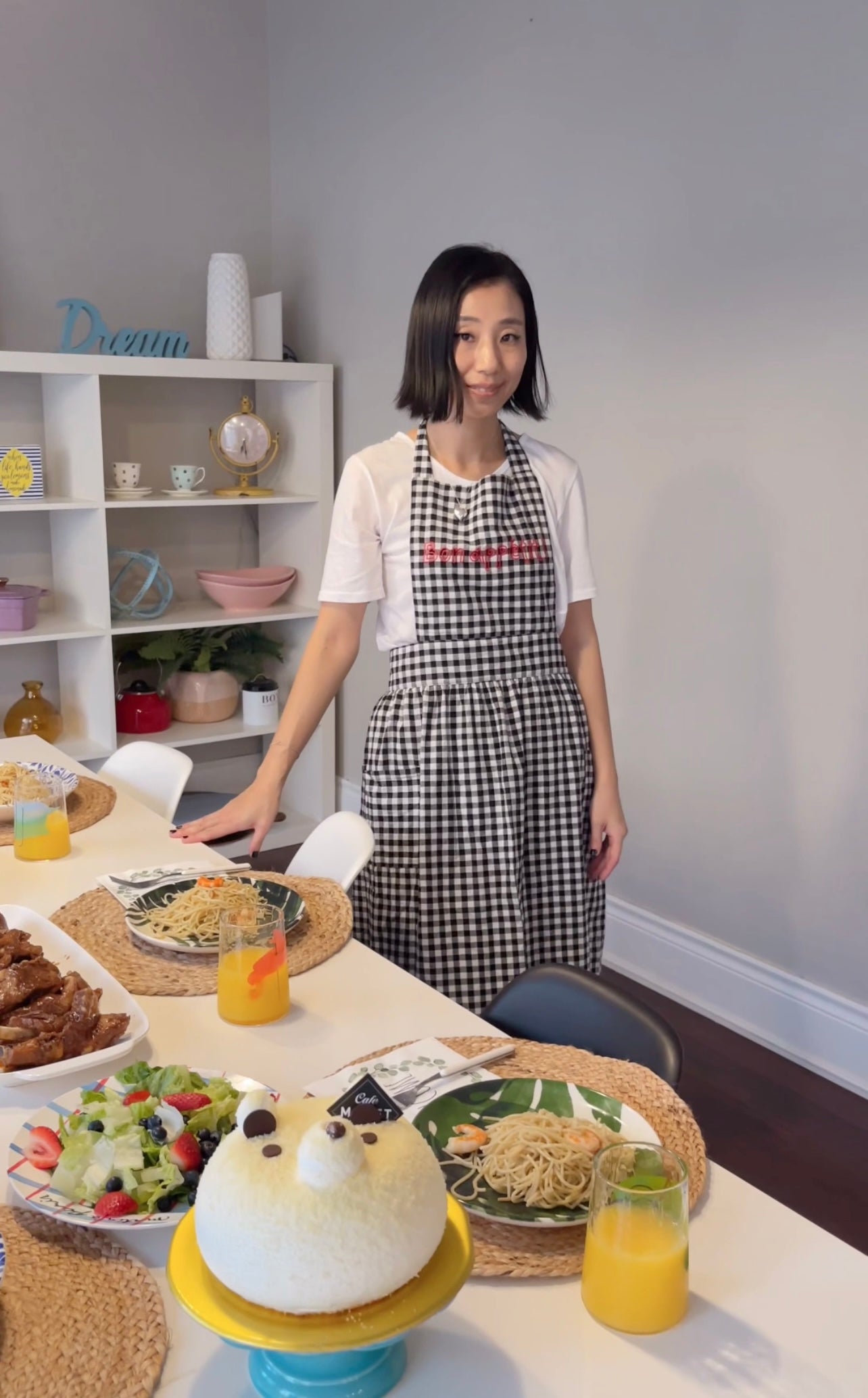 French Apron ( black, pink, blue)