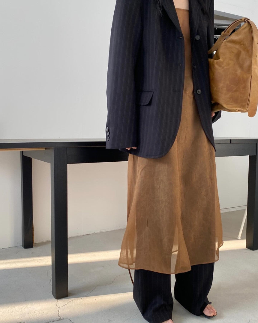sheer slit layered ops(brown, black)