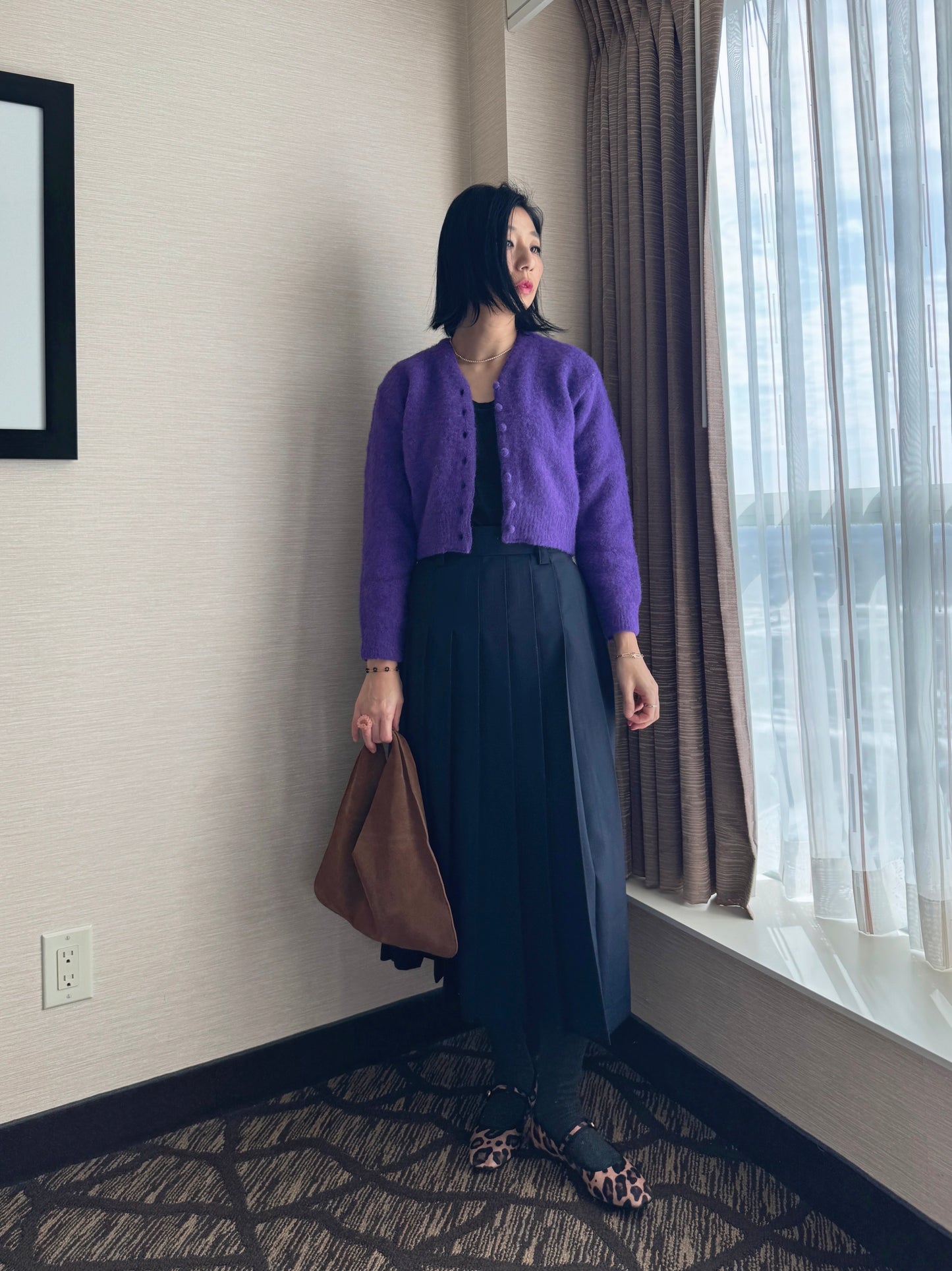 Premium Purple wool cardigan