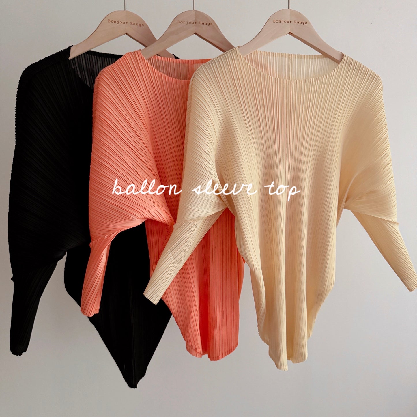 ballon sleeve top(orange, lemon, black)